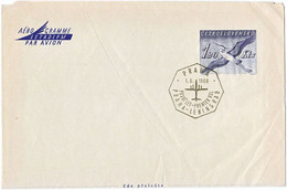 Czechoslovakia Aerogramme LF 1 – 01.04.1959 (first Flight Praha – Leningrad 01.06.1968) – Heron (EU) - Luchtpostbladen