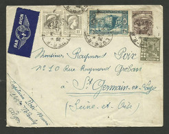 Lettre Avion / ALGER 05.03.1945 >>> ST GERMAIN EN LAYE - Covers & Documents