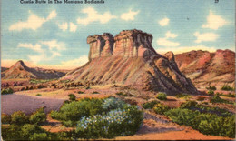 Montana Castle Butte In The Badlands 1953 - Butte
