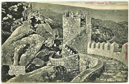 Sintra 1905 - Castelo Dos Mouros - Ed. F. A. Martins N.º 1215 - Stamp 10 Reis D. Carlos I & Cancel - Cintra Castello - Lisboa