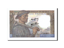 Billet, France, 10 Francs, 10 F 1941-1949 ''Mineur'', 1941, 1941-09-11, NEUF - 10 F 1941-1949 ''Mineur''