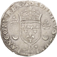 Monnaie, France, Douzain Aux Croissants, 1552, Lyon, TTB, Billon, Duplessy:997 - 1547-1559 Heinrich II.