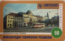 REMOTE : RMIF071 Chernivtsy : Central Square With Trolley Bus USED - Ukraine