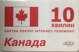 REMOTE : RMPR081K 10min CANADA Flag (paper) USED - Ukraine