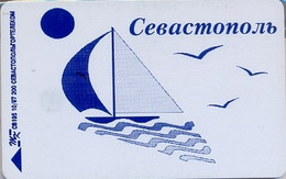 SEVASTOPOL : SV02 19T 1680 Sailing Boat 3 Birds USED - Ukraine