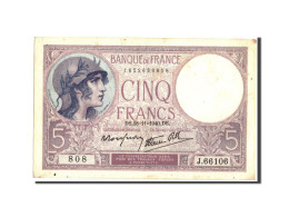 Billet, France, 5 Francs, 5 F 1917-1940 ''Violet'', 1940, 1940-11-28, TTB+ - 5 F 1917-1940 ''Violet''