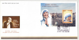 MS FDC India 2016 Saint Mother Teresa Canonization Skopje Christianity Nobel Prize Honour From Roman Church - Mother Teresa