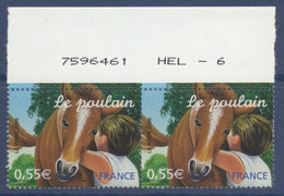 N° 3899 Le Poulain Valeur Faciale 0,55 € X 2 - Nuovi