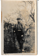 Militaria Guerre De 1914-1918 "L'oncle Rave De PARAY LE MONIAL" (Saône Et Loire) Poilu Avec Son équipement - Guerra 1914-18