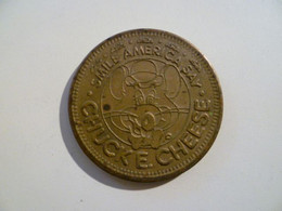 Jeton Médaille  / Etats Unis / USA Coins / Chuck E Cheese / 25c In Pizza We Trust 1988 - Professionnels/De Société