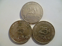 3 Jetons 25 Cents Grand Victoria Casino & Resorts 1996 Rising Sun By Hyatt - Casino