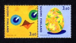 FINLANDE 2001 - Yvert N° 1526/1527 - Facit 1561/1562 - NEUF** MNH - Pâques - Unused Stamps