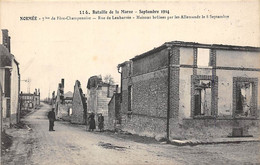 Normée           51        Guerre 14/18 . Rue De Lenharrée. Maisons Brûlées Par Les Allemands           (voir Scan) - Other & Unclassified