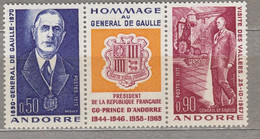 Andorra 1972 Famous People De Gaulle Mi 245-246 MNH(**) 26699 - De Gaulle (General)