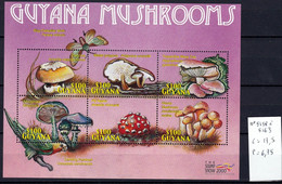 Guyana Superbe Neuf ** TTB N° 5158 à 5153 Champignons, Pilze, Mushroom Setas - Champignons