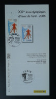 Jeux Olympiques Turin Torino Olympic Games Notice FDC Avec Timbre - Multilingual FDC 2006 - Winter 2006: Turin