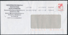 France - Timbre Adhésif YT A176 Seul Sur Lettre Oblitération TSC TOSHIBA - Covers & Documents