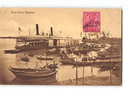 CPA Birmanie Rangoon - River Scene - Myanmar (Burma)