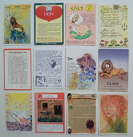 Lot De 12 Cartes Postales / Signe Du Zodiaque LION /f - Astrologie