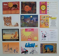 Lot De 12 Cartes Postales / Signe Du Zodiaque LION /j - Astrologie