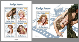 SAO TOME 2020 MNH Marilyn Monroe Cinema Kino Film M/S+S/S - OFFICIAL ISSUE - DHQ2048 - Cinema
