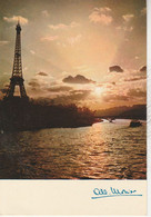 Delcampe - 75007 - PARIS - Crépuscule Sur La Seine ( Photographie Albert Monier) - Monier