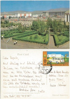 Mongolia Central Square With Comminist Parliament In Ulan Baatar Pcard 22jul1972 With OMS Red Cross Stamp - Mongolei