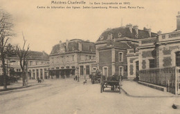 CARTE POSTALE ORIGINALE ANCIENNE : MEZIERES CHARLEVILLE LA GARE RECONSTRUITE EN 1892  ANIMEE ARDENNES (08) - Gares - Sans Trains