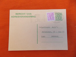 België 1981 Adreswijziging Verstuurd Uit Koksijde - Aviso Cambio De Direccion