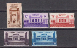 Egypte 1936 Yvert 179 / 183 ** Neufs Sans Charniere. 15eme Exposition Agricole Et Industrielle Au Caire - Neufs