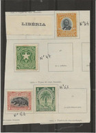 LIBERIA - N° 44 - 47 - 51 -52 NEUF CHARNIERE - ANNEE 1896 -1900 - COTE : 11,25 € - Liberia
