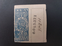 STAMPS CUBA 1888  "Pagos Al Estado " Fiscal Stamps For Telegraphs. OBLITERE - Télégraphes