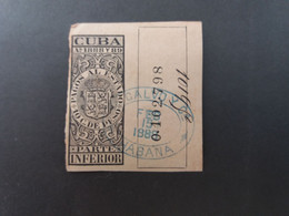STAMPS CUBA 1888  "Pagos Al Estado " Fiscal Stamps For Telegraphs. OBLITERE - Telegraafzegels