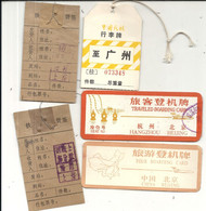 CHINE . PEKING . LOT ETIQUETTES ET AUTRES - Baggage Labels & Tags
