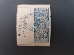 STAMPS CUBA 1888  "Pagos Al Estado " Fiscal Stamps For Telegraphs. OBLITERE - Telegraphenmarken