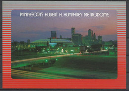 United States, MN, Minneapolis, Hubert H. Humphrey Metrodome(Stadium) At Night. - Minneapolis