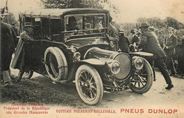 Auto Ancienne De Marque DELAUNAY BELLEVILLE * Pneus Dunlop * M POINCARE Président De La République * Voiture - PKW