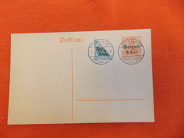 België:Duitse Postkaart Met Halve Postzegel ( Postzegeltekort  Oorlog) En Bedrukt Met Belgien . Afgestempeld Verviers - Deutsche Besatzung