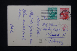 AUTRICHE - Carte Postale De Wien Pour La Suisse En 1951 Avec Cachet De Contrôle - L 81081 - 1945-60 Cartas