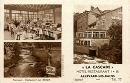 Allevard Les Bains * Cpa Pub Hôtel Restaurant LA CASCADE - Allevard