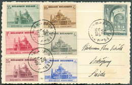 N°471/477 - Série BASILIQUE De KOEKELBERGH obl. Sc BRUXELLES 1 sur Carte Du 12-VII-1938 Vers La Suède. - TTB - 16706 - Lettres & Documents