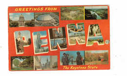 Pennsylvania, USA, Greetings From Penna., Large Letter, 1970 Chrome Postcard - Autres & Non Classés
