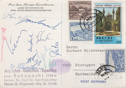 AK Jörg Lehne Gedächtnis Expedition Rakaposhi 1971 Herrligkoffer Himalaya Karakorum Pakistan Unterschrift Signature - Pakistán