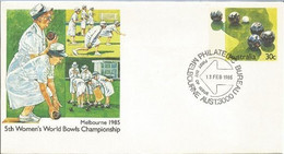 FDC - Jeu De Boules, Boules De Gazon, Melbourne 1985 (World Bowls Championship, Lawn Bowls - Australia) - Petanca
