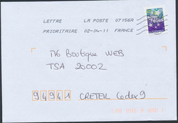 France - Timbre Adhésif YT A244 Seul Sur Lettre Oblitération TOSHIBA - Lettres & Documents