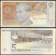 ESTONIA - 5 Krooni 1994 (1997) P# 76 Europe Banknote - Edelweiss Coins - Estland