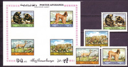 Afghanistan 1974 MiNr. 1149 - 1152 (Block 70) Animals Leopard Bears Dogs 4v + S\sh MNH** 19,00 € - Afghanistan