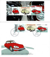 Denmark 2017; Vintage Cars; Souvenir Sheet MNH(**), And Set Of 3 From Souvenir Sheet On FDC. - Andere & Zonder Classificatie