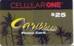 CARAIB : CAR82 $25 CELLULAR ONE Caraibian Phone Card USED - Virgin Islands