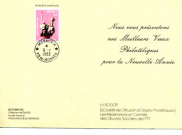 YT N° 1383 Carte De Voeux SODOP - Covers & Documents